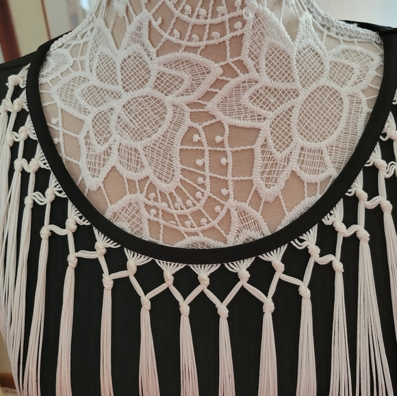 Sami & Jo sleeveless dress with decorative tassle trim. - Picture 3 of 8